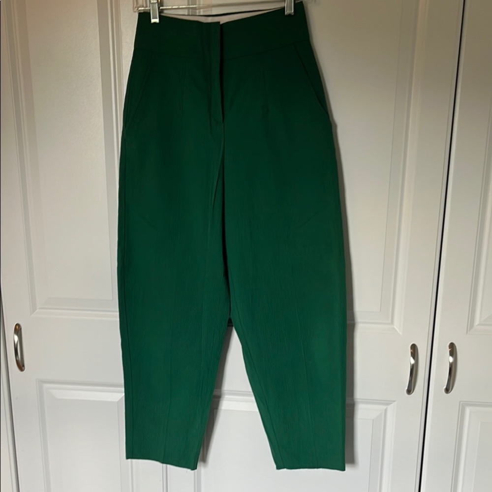 Mango Green cotton barrel Pants